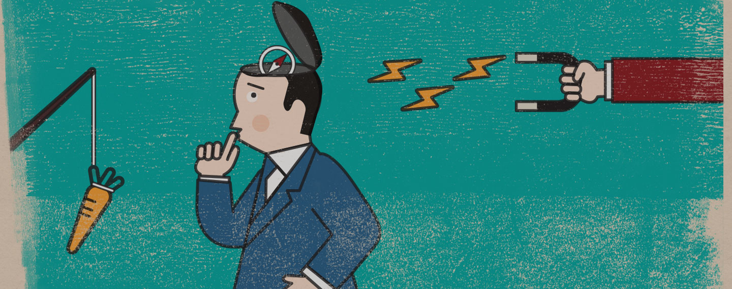 Illustration of IoT nudging devices emitting sound waves